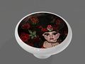 Roses Web High Gloss Ceramic Drawer Knob 