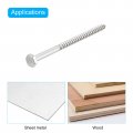Uxcell Hex Head Lag Screws Bolts 20pcs 1 4 X 3-1 2 304 Stainless Steel Partial Thread Wood