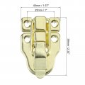 Uxcell 2pcs Duck-billed Toggle Hasp Latch Metal Box Chest With Mounting Screws For Jewelry Wooden Case Decorative Gold