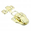 Uxcell 2pcs Duck-billed Toggle Hasp Latch Metal Box Chest With Mounting Screws For Jewelry Wooden Case Decorative Gold