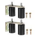 2 Set Slide Gate Guide Roller 76 L-rear Post Bracket Nylons Adjustable Sliding Hardware Roller Kit For Grates Barn Rolling Door 