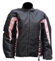 Women S Black And Pink Textile Motorcycle Jackets Size 2xl Xx-large 