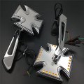 Smt-black Custom Led Turn Siganl Integrated Mirror Compatible With Kawasaki Suzuki Yamaha B00rudw5m6