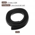 Uxcell 2pcs U Channel Edge Trim 4 9ft Length Rubber Guard Seal Strip Protector Flat Type Fit For 1 5-2mm 15 64 W X 25 32 H