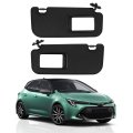Dasbecan Black Pair Sun Visor With Vanity Mirror For Toyota Corolla 2019 2020 2021 2022 2023 2024 Replaces 74320-02f50-a0 