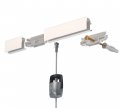 Hangz Art Hanging Gallery Rail System 6 5ft Long 2 4 9ft Perlons Adjustable Hooks 