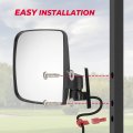 Kemimoto Golf Cart Side Mirrors With Led Turn Signal Light Universal Rear View For Club Car Ezgo Icon Drive Kandi Carts