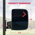 Kemimoto Golf Cart Side Mirrors With Led Turn Signal Light Universal Rear View For Club Car Ezgo Icon Drive Kandi Carts