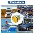Uxcell 16 Mm Push Button Starter Switch Metal Round Start Spst 1no Ac 250v Gold Tone