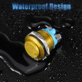 Uxcell 16 Mm Push Button Starter Switch Metal Round Start Spst 1no Ac 250v Gold Tone