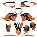 2007-2010 Sx Race Series Orange Senge Graphics Complete Kit For Ktm 