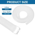 2pcs Foam Backer Rod 1 2 X 10ft Crack Filler Rope Weather Strip Seal For Concrete Filling Joints And Gaps Doors Windows White