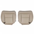 Driver And Passenger Side Bottom Seat Covers Replacement Microfiber Leather Beige Tan For Ford F150 Lariat 2004 2005 2006 2007 