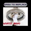 Satco S4197 20 Watt 300 Lumens T3 Halogen Gy6 35 Base 12 Volt Clear Light Bulb Dimmable 5 Pack