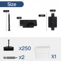 Hidden Fasteners Deck Fastener Clip 250 Pieces Universal Nylon T Clips With Preloaded Stainless Steel Screws And Square Drive