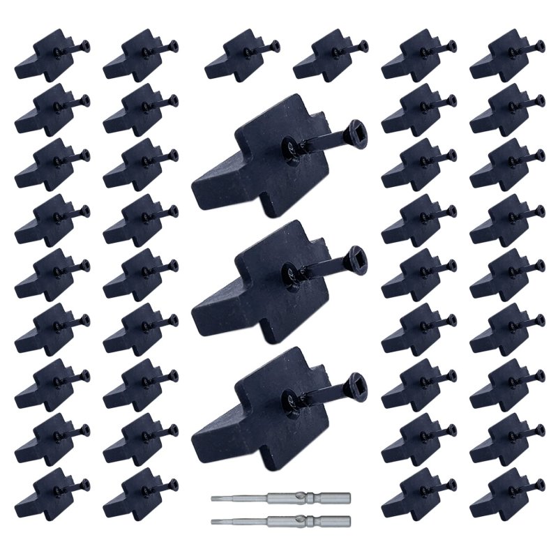 Hidden Fasteners Deck Fastener Clip 250 Pieces Universal Nylon T Clips With Preloaded Stainless Steel Screws And Square Drive