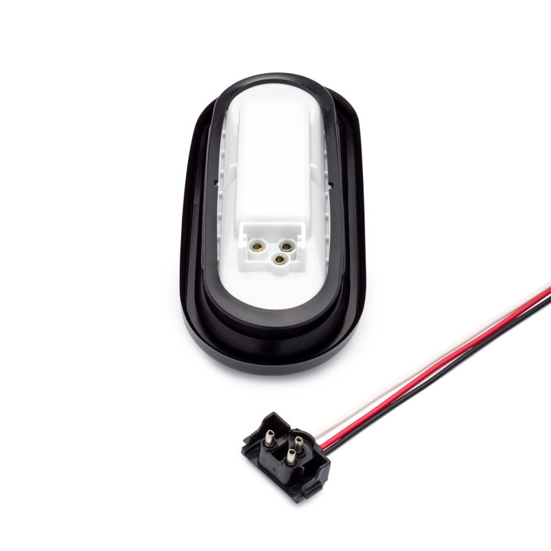 6 In Oval Sealed Waterproof Stop Turn Tail Light With Grommet And Right Angle Plug Kit For Recreational Vehicles Lum-stn1r Red