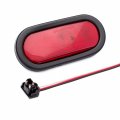 Lumitronics 6 Oval Sealed Waterproof Stop Turn Tail Light With Grommet And Right Angle Plug Kit 