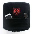 Seat Armour Custom Fit Console Cover With Embroidered Logo For Select Dodge Ram Models Jump Cotton Black Officially Licensed 