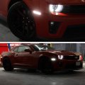 Vipmotoz Full White Led Chrome Housing Front Side Marker Light Parking Lamp For 2010-2015 Chevy Camaro Driver Passenger