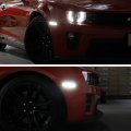 Vipmotoz Full White Led Chrome Housing Front Side Marker Light Parking Lamp For 2010-2015 Chevy Camaro Driver Passenger