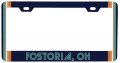 Fostoria Ohio Car Metal License Plate Frame Retro Design 