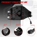 Auto Dynasty High Power Led Projector Driving Fog Lights Lamp With Switch Compatible Ford F250 F350 F450 F550 Super Duty 11-16