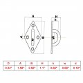 Uxcell 316 Stainless Steel 6mm Thick Ring Sail Shade Diamond Pad Eye Boat Rigging 6pcs