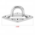 Uxcell 316 Stainless Steel 6mm Thick Ring Sail Shade Diamond Pad Eye Boat Rigging 6pcs