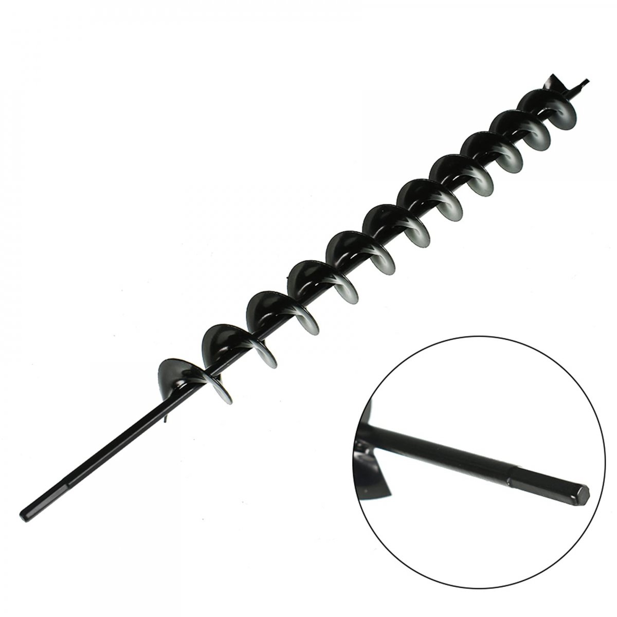 Auger Drill Bit Garden Spiral For Planting 24 Inch Length 2 Width Plant Flower Bulb 3 8 Hex Drive