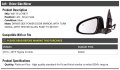 Left Driver Side Power Mirror Paint To Match With Turn Signal And Heated Glass Compatible 2014-2019 Toyota Corolla
