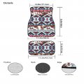Baxinh Aztec Southwest Leopard Printed Car Floor Mats 4 Piece All Weather Automotivepet Universal Fit For Heavy Duty Car Suv