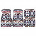 Baxinh Aztec Southwest Leopard Printed Car Floor Mats 4 Piece All Weather Automotivepet Universal Fit For Heavy Duty Car Suv