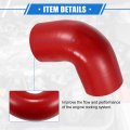 Vekauto 90 Degree Elbow Coupler Silicone Hose 89mm 3 5 Id 125mm Length Intercooler Tube Universal For Car Engine Durable Red