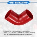 Vekauto 90 Degree Elbow Coupler Silicone Hose 89mm 3 5 Id 125mm Length Intercooler Tube Universal For Car Engine Durable Red