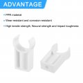 Uxcell 20pcs U-shaped Water Pipe Clamps Ppr Clips U Shaped Clip Fit For 25mm 0 98 Od Pipes 35mm Height White