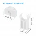 Uxcell 20pcs U-shaped Water Pipe Clamps Ppr Clips U Shaped Clip Fit For 25mm 0 98 Od Pipes 35mm Height White