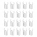 Uxcell 20pcs U-shaped Water Pipe Clamps Ppr Clips U Shaped Clip Fit For 25mm 0 98 Od Pipes 35mm Height White