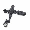 Hk-moto Motorcycle Black Short Angled Adjustable Highway Peg Mounting Kit Lightning Footrest For V-star Roadstar Suzuki