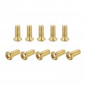 Uxcell Brass Machine Screws M4x10mm Phillips Pan Head Fastener Bolts For Furniture Office Equipment Electronics 20pcs