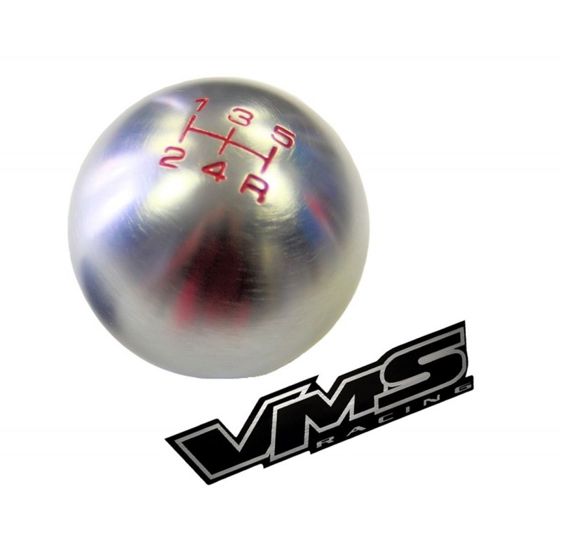 Vms Racing 10x1 25mm Thread 5 Speed Round Ball Type-r Shift Knob In Gunmetal Grey Gray Silver Billet Aluminum For Nissan Nismo