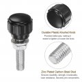 Uxcell 4 Set M5 X 20mm Male Thread Knurled Knobs Thumb Screws With Nuts Washers Clamping Knob Grip 14mm Plastic Head Hand