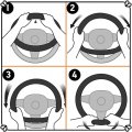 2023 Newest Heated Steering Wheel Cover 12v Fast Heating Hand Warmer Plush Comfortable 14 5-15 5 Inches For Most Cars