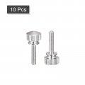 Uxcell Knurled Thumb Screws M3x14mm Brass Shoulder Bolts Grip Knobs Fasteners Nickel Plated 10pcs