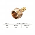 Uxcell Brass Hose Barb Fitting Connector 8mm X G1 2 Male Pipe Adapter 2pcs