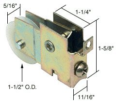 Sliding Glass Door Roller With 1 5 In Nylon Wheel 11 16 Wide Housing For Starlite And Master Model D1511