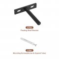 Uxcell 4pcs Floating Shelf Bracket 3 Inch Wall Mounting Blind Support Hidden For Wood Shelves Black