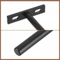 Uxcell 4pcs Floating Shelf Bracket 3 Inch Wall Mounting Blind Support Hidden For Wood Shelves Black