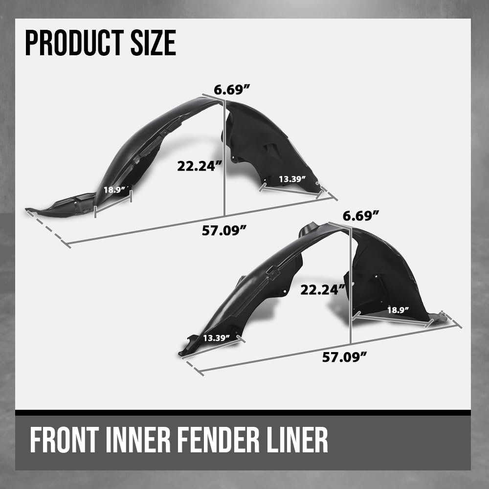 Front Inner Fender Liner Lh Rh Fit Buick Encore Sport Touring 2016 Submodel Base Convenience Leather Premium 2013-2016 42454596