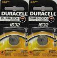 3 X 2 Duracell Cr1632 1632 Car Remote Batteries 